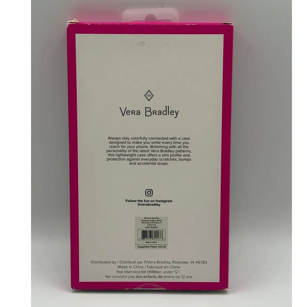 Vera Bradley Lisbon Medallion Slim Case for iPhone 6 Plus 7‎ Plus 27843-V76 NEW